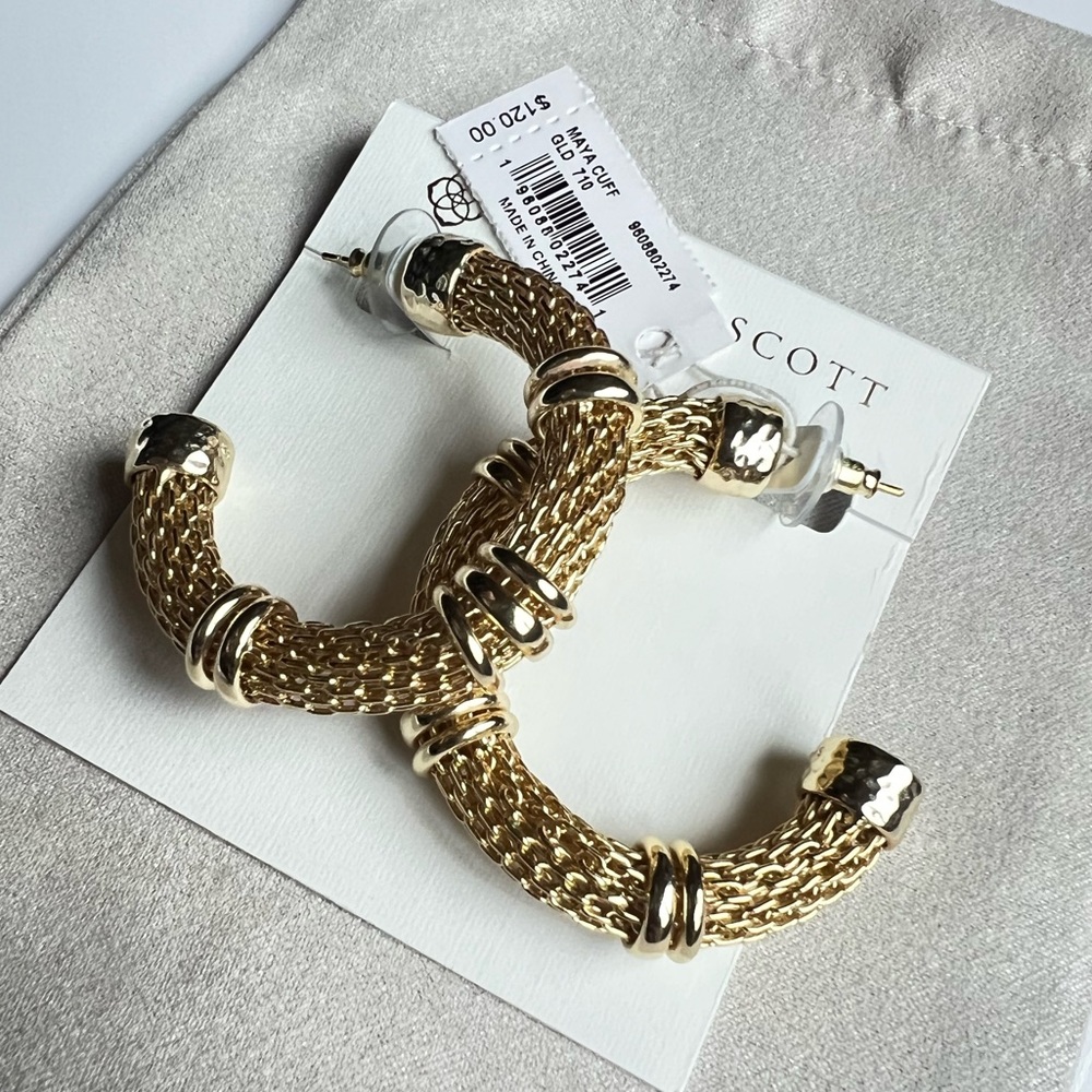 Kendra Scott Maya cuff hoop in gold
